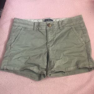 Army Green Midi Shorts